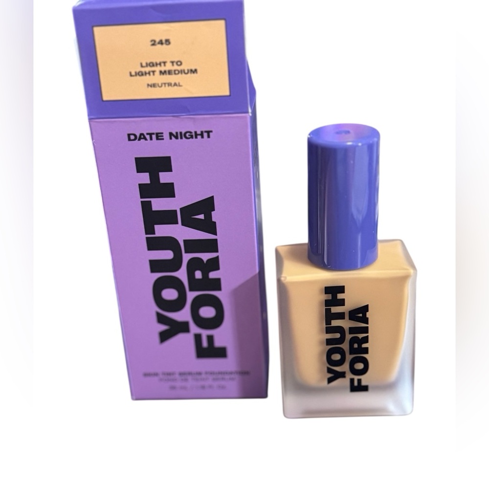 YouthForia Skin Tint Serum Foundation 245 Light/Light Medium Neutral 1.18oz New